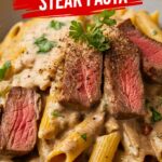 Creamy Garlic Parmesan Steak Pasta
