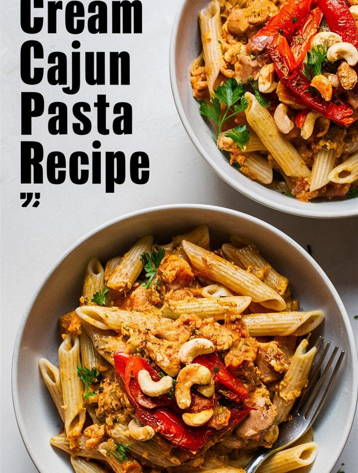 Cashew Cream Cajun Chicken Pasta