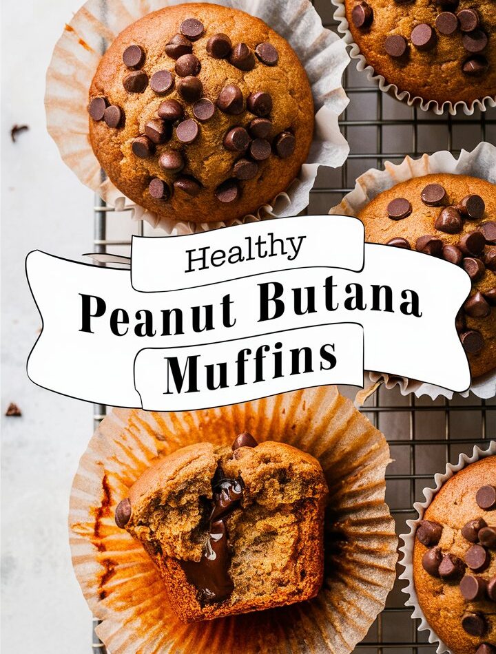 Healthy Peanut Butter Banana Muffins