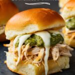 Cheesy Garlic Pesto Chicken Sliders