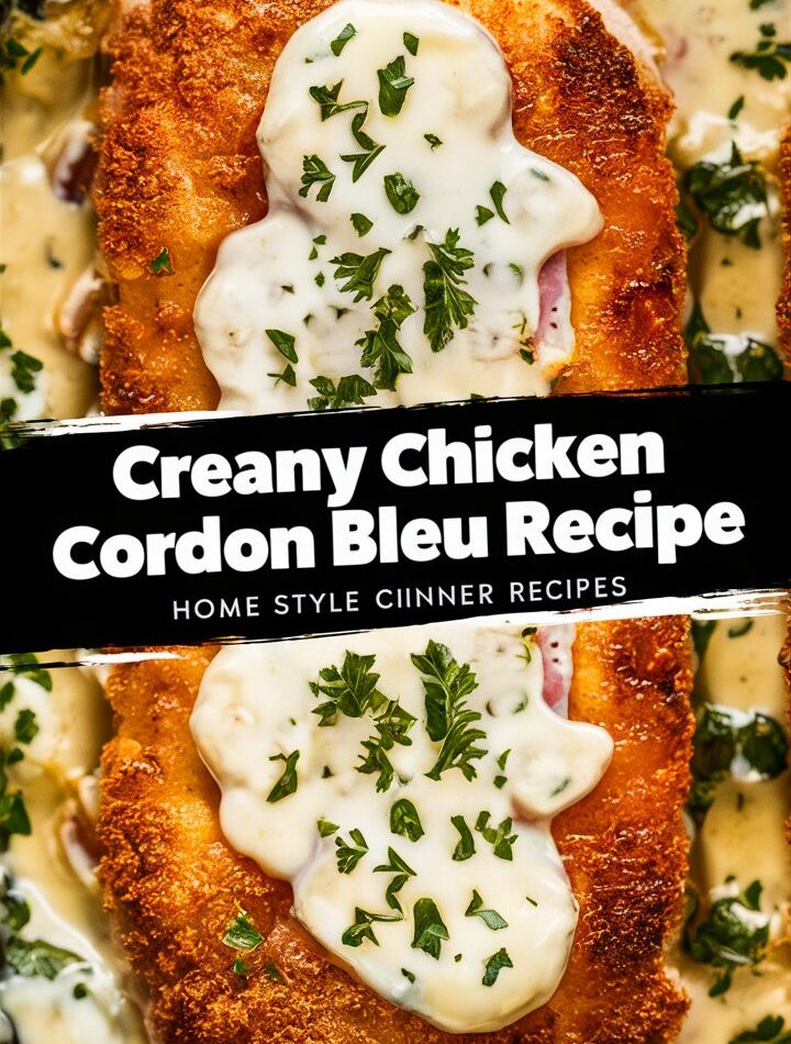 Chicken Cordon Bleu with Cheese Sauce