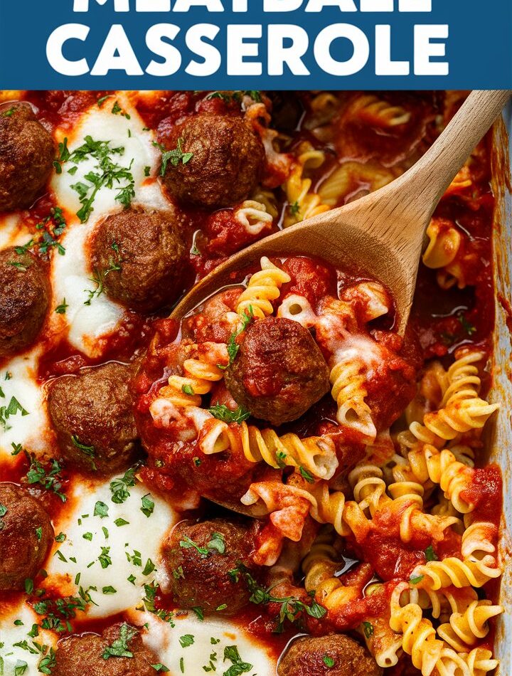 Dump and Bake Meatball Casserole