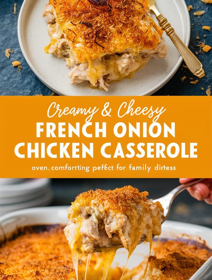 French Onion Stuffed Chicken Casserole