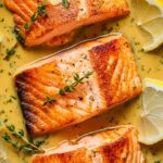 Salmon with Lemon Cream Sauce