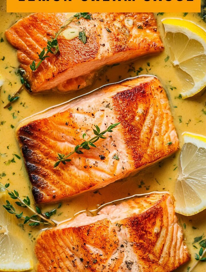 Salmon with Lemon Cream Sauce