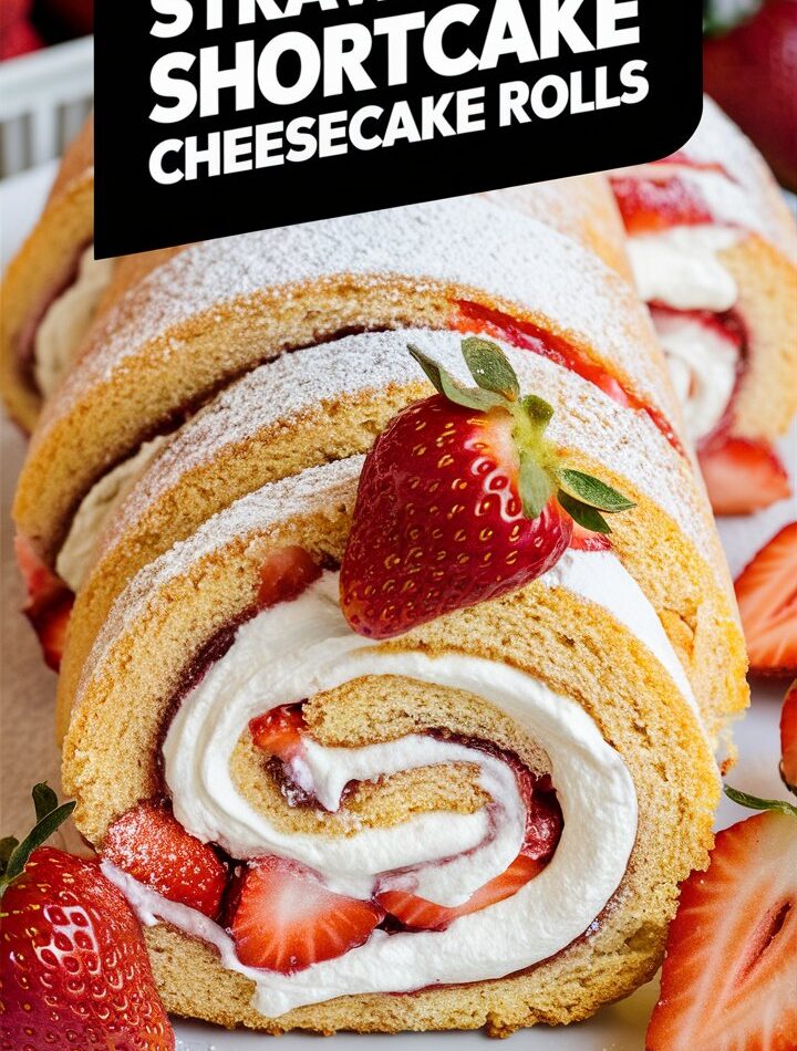 Strawberry Shortcake Cheesecake Rolls