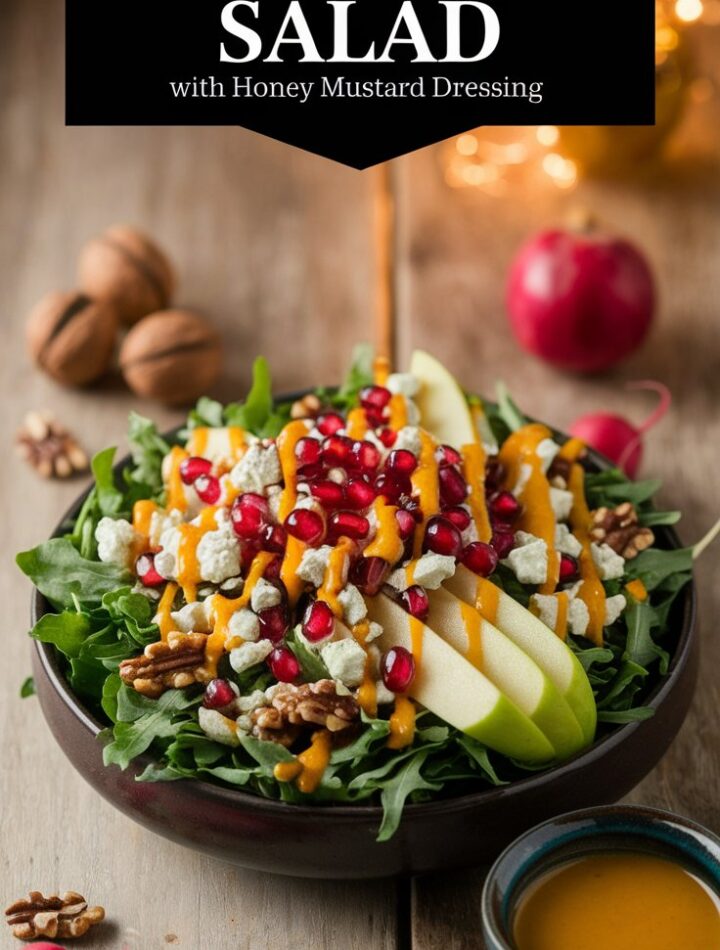 Christmas Salad with Honey Mustard Dressing