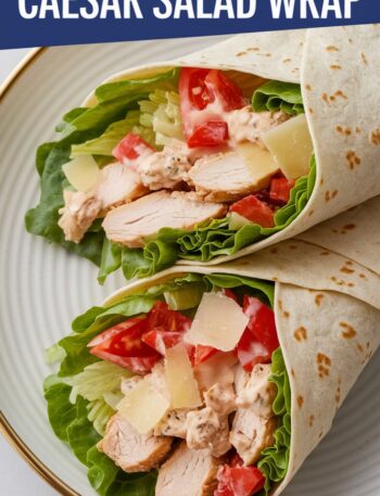 Chopped Chicken Caesar Salad Wrap