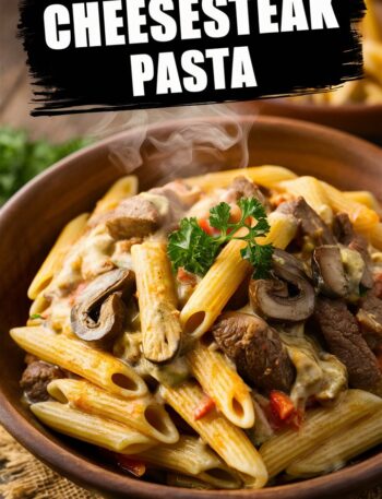 Philly Cheesesteak pasta