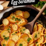 Cheesy Potato Egg Scramble