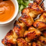 Thai Chicken Satay with Spicy Peanut Dipping Sauce
