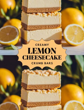 Creamy Lemon Cheesecake Crumb Bars